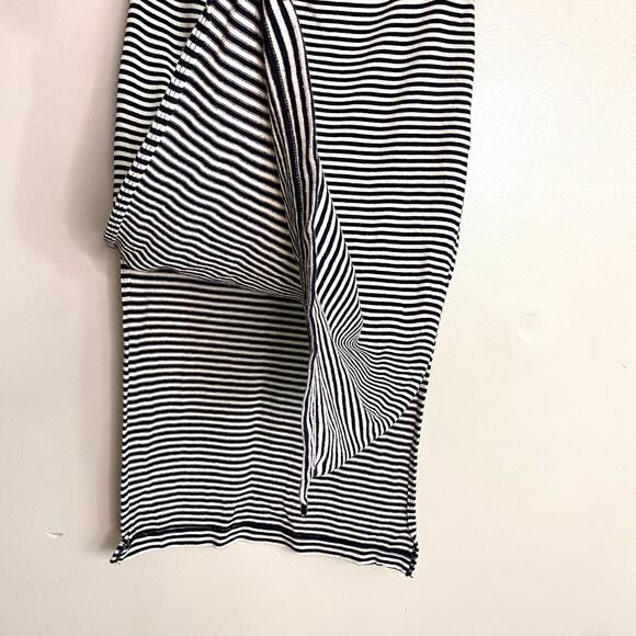 GAP WOMENS CASUAL SLIT MIDI SKIRT BLACK & WHITE STRIPED XS - Picture 9 of 9